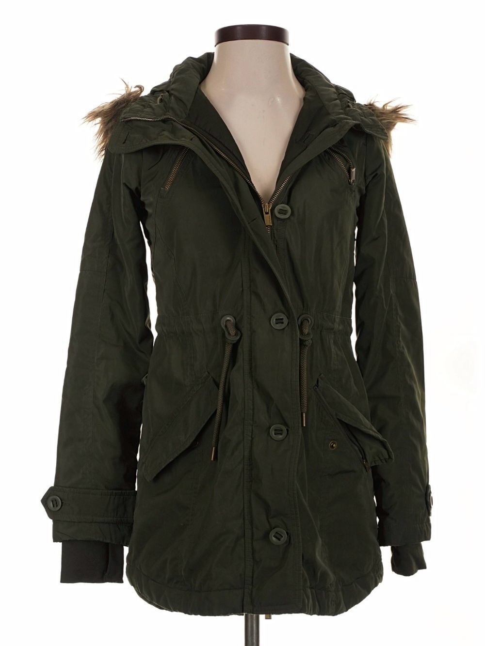 Athleta Women’s Olive Green Hooded Utility Parka